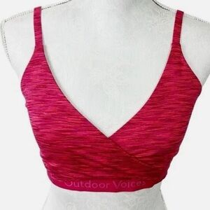 Outdoor Voices FreeForm Low Coverage Bra Women's M - Rose Garden